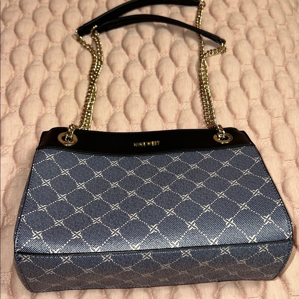 NINE WEST Ellie a List Crossbody Denim Logo - Picture 6 of 13